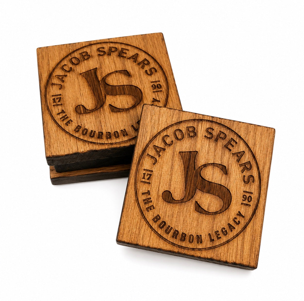 Jacob Spears Wooden Coasters — Set of Four
